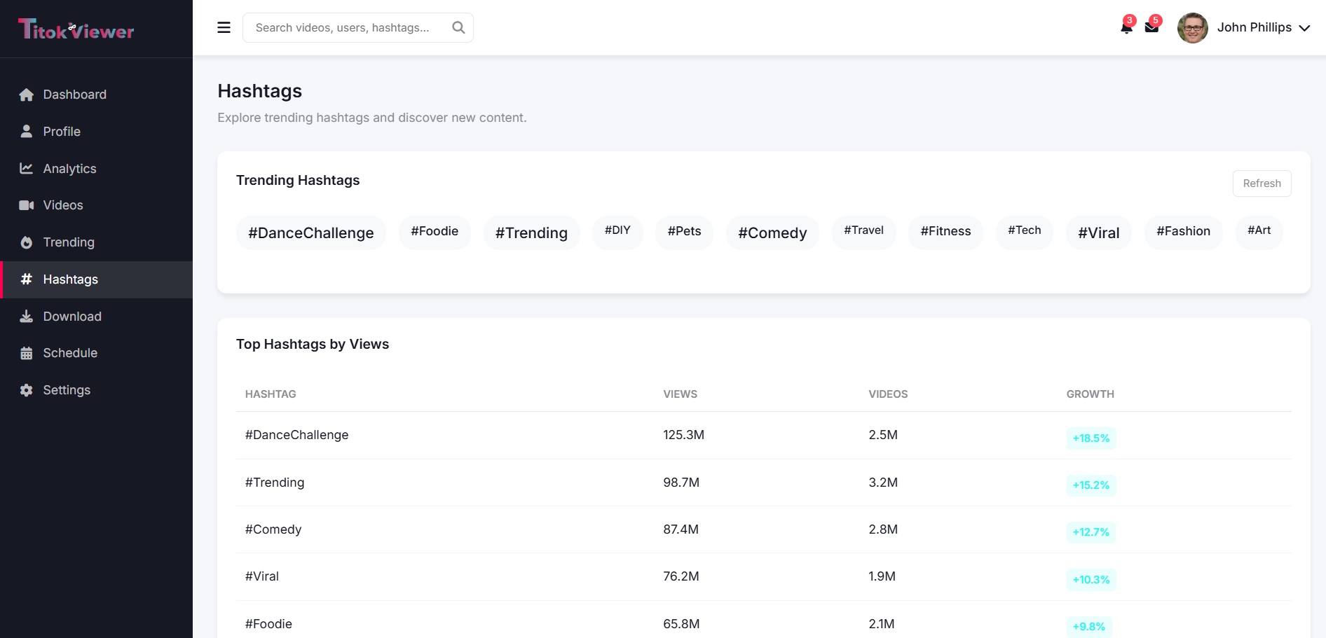 Hashtag Explorer Screenshot